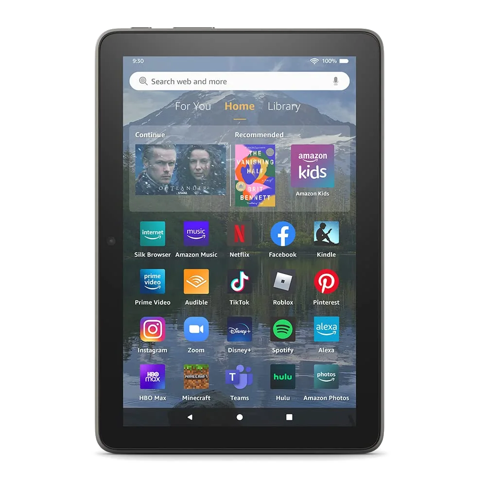Amazon Fire HD 8 Plus tablet, 8” HD Display, 32 GB, 30% faster processor, 3GB RAM, wireless charging, (2022 release), Gray