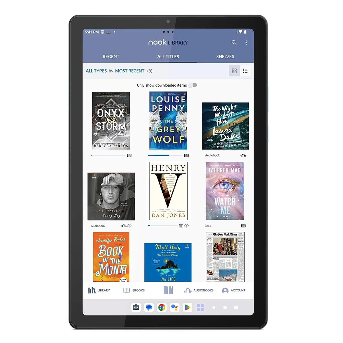 Lenovo Tab M9 9" HD 64GB WiFi MediaTek Helio G80 Tablet - Android 12 - with B&N Nook HD e-Reader (Renewed) (Frost Blue)